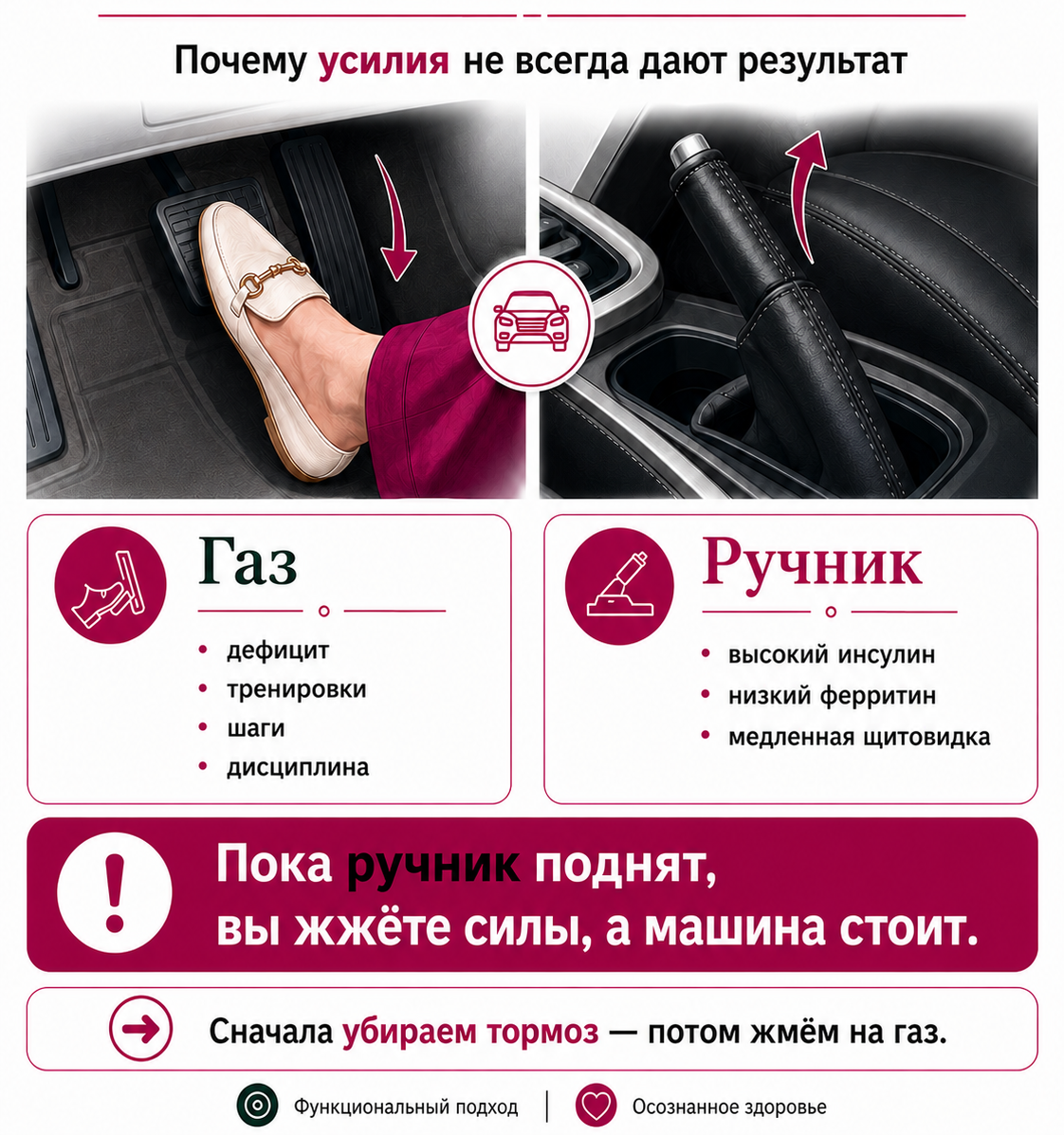 Газ и ручник — почему усилия не дают результат
