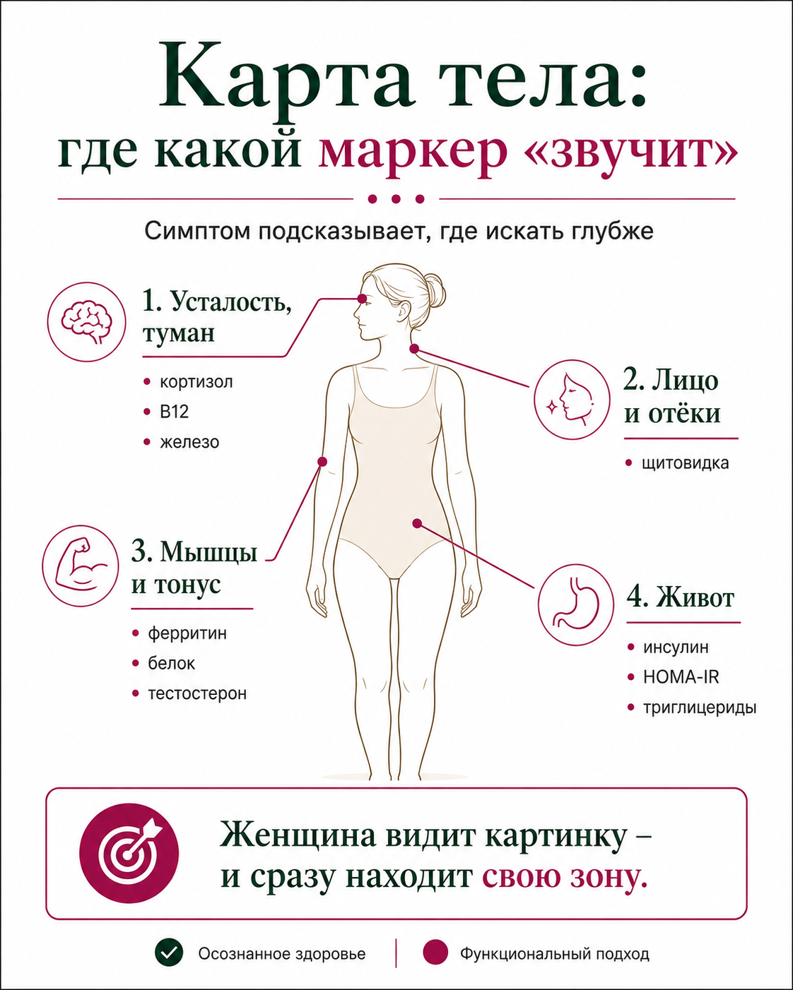 Карта тела — где какой маркер звучит